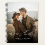 Modern Elegant Personalized Photo Wedding Planner<br><div class="desc">Plan your big day with this modern and elegant personalized photo wedding planner! Featuring a clean and simple serif font with a handwritten script accent, this planner is perfect for keeping schedule all your wedding planning details. Personalize it with your own photo and customize the text to make it truly...</div>