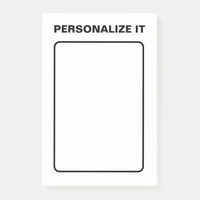 Modern Elegant Personalized Versatile Post-it Notes (Front)