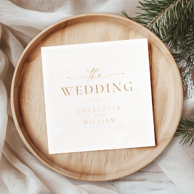 Modern Elegant Personalized Wedding Foil Napkins (Creator Uploaded)