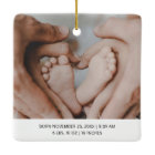 Modern Elegant Photo Babys First Christmas