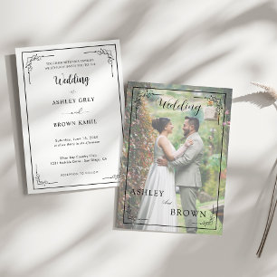 Modern Elegant   Photo Editable Wedding Invitation