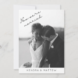 Modern Elegant Photo Elopement Party Invitation