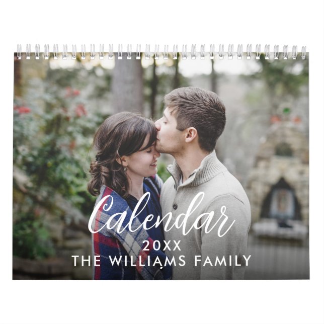 Modern Elegant Photo Family Calendar (Cover)