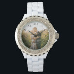 Modern Elegant Photo Newly Wed Wedding Watch<br><div class="desc">Modern,  elegant,  photo,  Newlywed,  Wedding anniversary watch.</div>