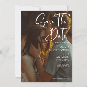Modern Elegant Photo Save The Date Invitation