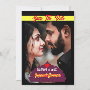 Modern Elegant Photo Text personalize weeding Invitation