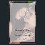 Modern Elegant Photo Wedding Program<br><div class="desc">Modern wedding program featuring your names and wedding details with a sheer overlay over your favourite photo. The backside has a second picture along with your order of ceremony, wedding party and thank you message. A stylish and elegant design for a contemporary couple. These cheap wedding programs are printed on...</div>