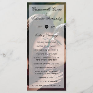 Modern Elegant Photo Wedding Program