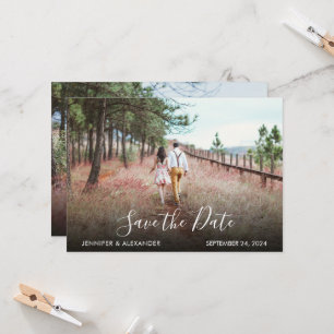 Modern elegant photo wedding Save the Date Invitation