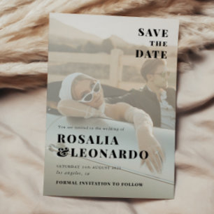 Modern Elegant Photo wedding save the date Invitation