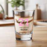 Modern Elegant Pink 21st Birthday Shot Glass<br><div class="desc">Modern Elegant 21st Birthday Shot Glass</div>