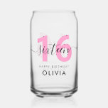 Modern Elegant Pink 30th Birthday<br><div class="desc">Modern Elegant 30th Birthday Glass</div>