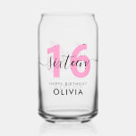 Modern Elegant Pink 30th Birthday<br><div class="desc">Modern Elegant 30th Birthday Glass</div>