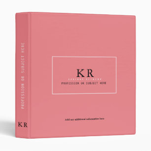 modern & elegant pink binder for a girl
