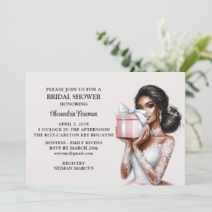 Modern Elegant Pink Bride to Be Bridal Shower Invitation