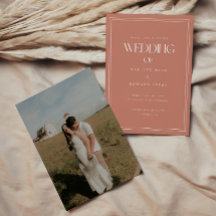 Modern Elegant Pink Dusty Rose Wedding Photo