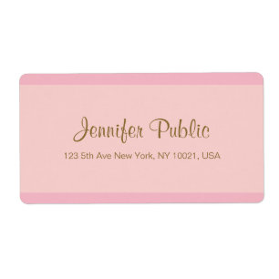 Modern Elegant Pink Gold Script Trendy Template
