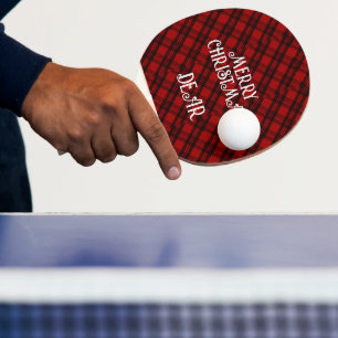 Modern & Elegant Plaid Ping Pong Paddle