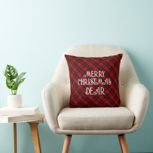 Modern & Elegant Plaid Throw Pillow