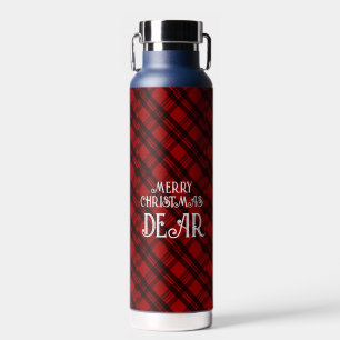 Modern Elegant Plaid Water Bottle