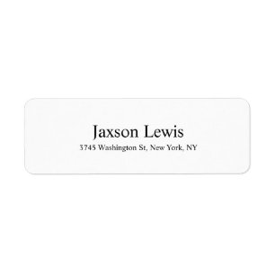 Modern Elegant Plain Black & White Legible Text