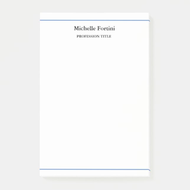 Modern Elegant Plain Minimalist Post-it Notes (Front)