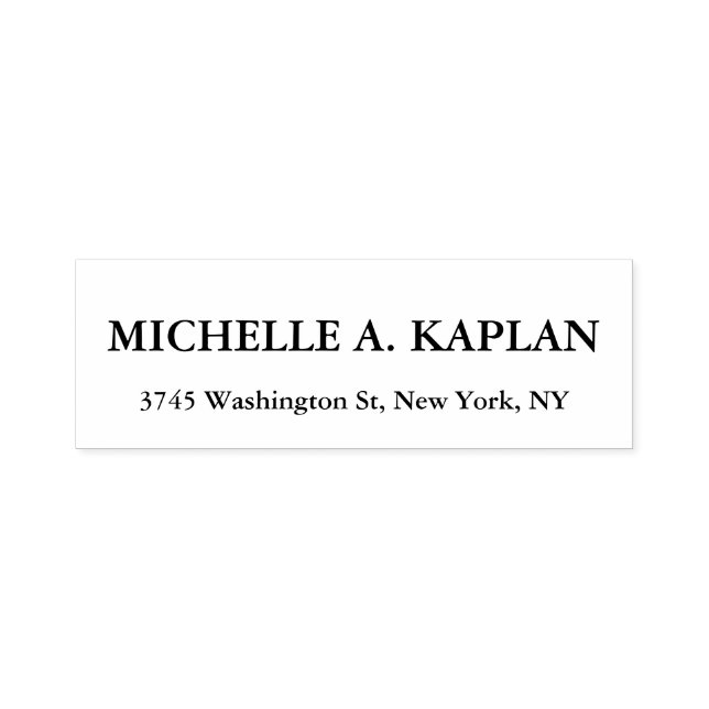 Modern Elegant Plain Minimalist Self-inking Stamp (Design)