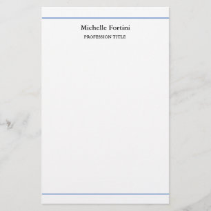 Modern Elegant Plain Minimalist Stationery