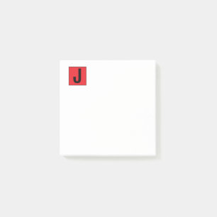 Modern Elegant Plain Professional Monogram Post-it Notes