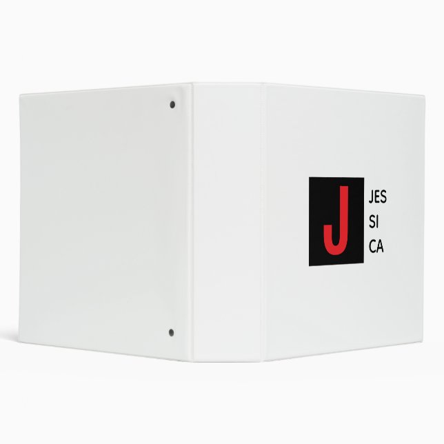 Modern Elegant Plain Professional Name Monogram Binder (Background)