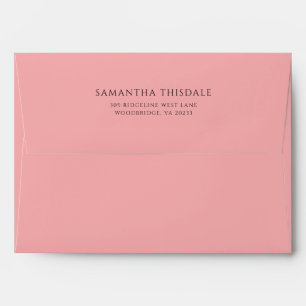 Modern Elegant Plain Return Address Custom Envelope