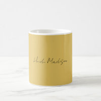 Modern Elegant Plain Simple Gold Colour Calligraph