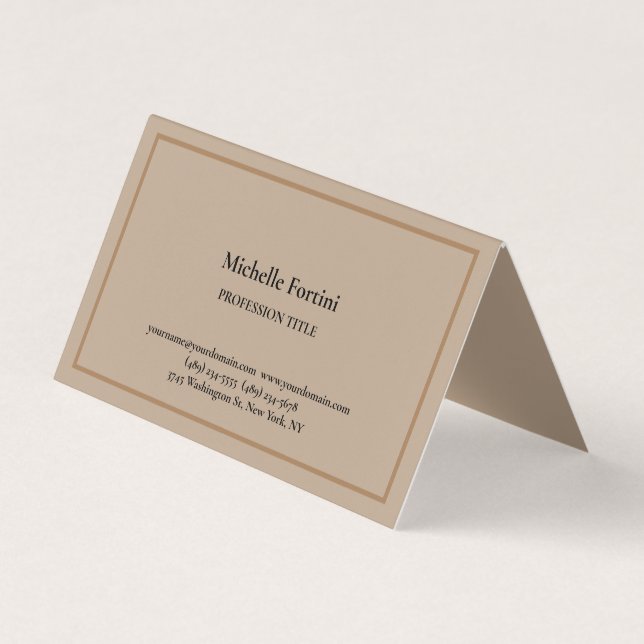 Modern Elegant Plain Simple Minimalist Business Card (Front)