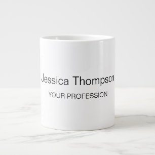 Modern Elegant Plain Simple Professional Large Coffee Mug
