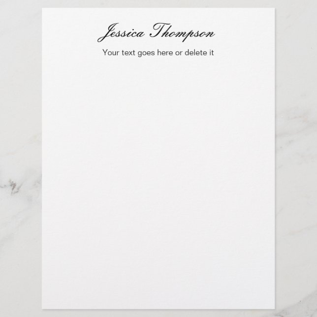 Modern Elegant Plain Simple Professional Letterhead (Front)