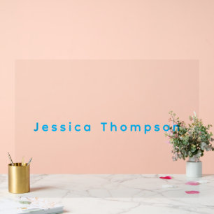 Modern Elegant Plain Simple Professional Name Acrylic Sign