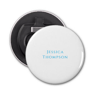 Modern Elegant Plain Simple Professional Name Bottle Opener