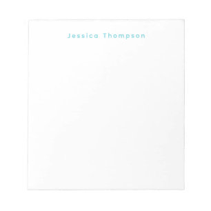 Modern Elegant Plain Simple Professional Name Notepad