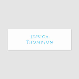 Modern Elegant Plain Simple Professional Name Tag