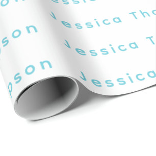 Modern Elegant Plain Simple Professional Name Wrapping Paper