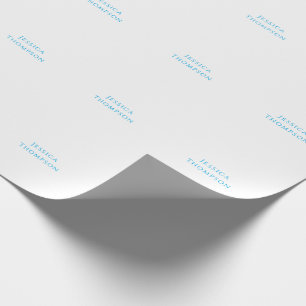 Modern Elegant Plain Simple Professional Name Wrapping Paper