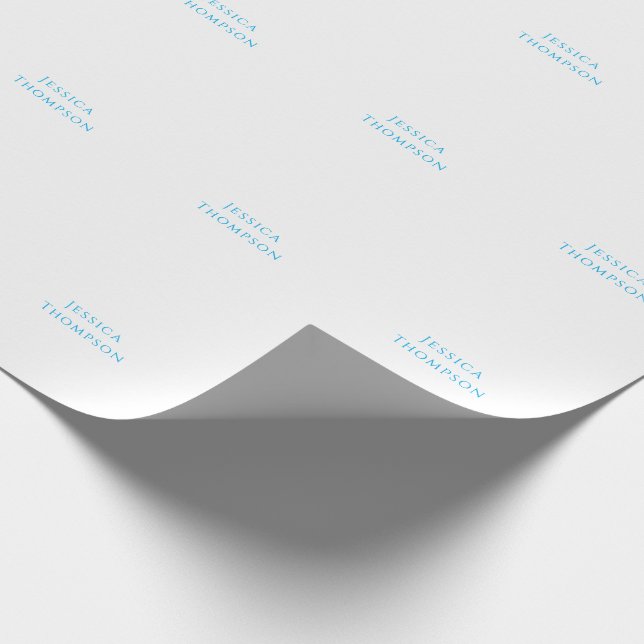Modern Elegant Plain Simple Professional Name Wrapping Paper (Corner)