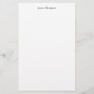 Modern Elegant Plain Simple Professional Stationery