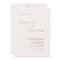 Modern Elegant Plain White Wedding Invitation