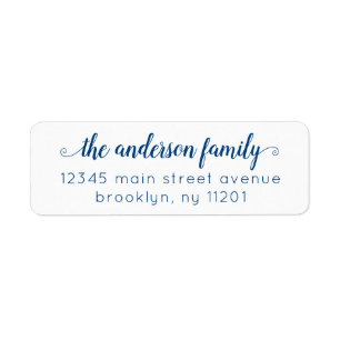 Modern Elegant Preppy Navy Blue Script Family