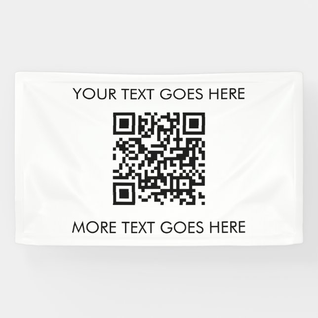 Modern Elegant Professional Best Template QR Code Banner (Horizontal)
