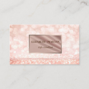 Modern Elegant Professional  Glitter Bokeh, Frame Business Card
