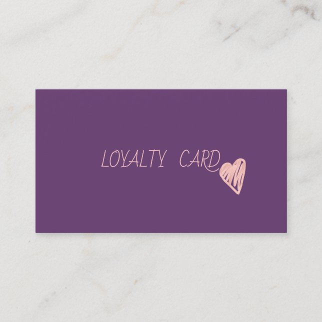 Modern Elegant Professional  Hearts Loyalty Card (Front)