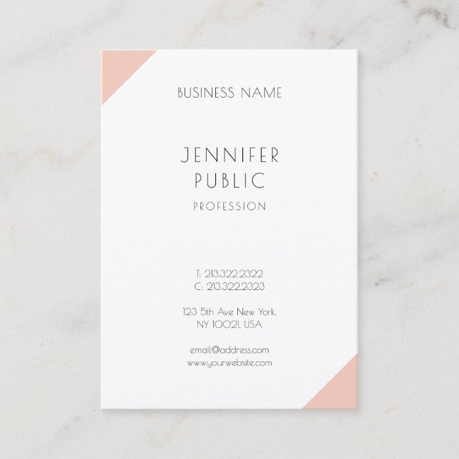 Modern Elegant Professional Minimalist Template Business Card (Front)