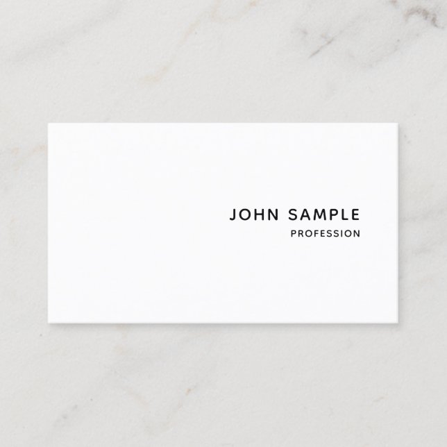 Modern Elegant Professional Personalized Simple Business Card (Front)